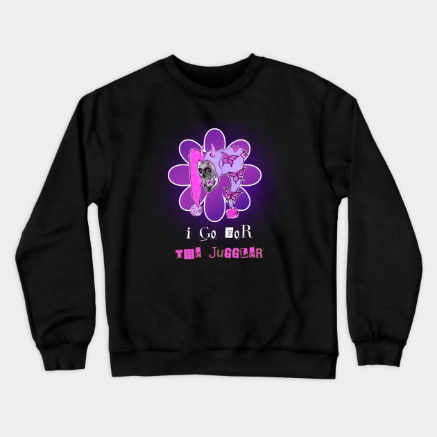 I Go For the Juggler Pastel Goth Clown Crewneck Sweatshirt by SpiralBalloon